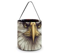 YKLBV [Dimensions : 20 x 21 x 18 cms] Sac fourre-tout d'Halloween imprimé aigle chauve - Réutilisables pour les fêtes et les cadeaux