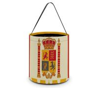 YKLBV [Dimensions : 20 x 21 x 18 cms] Sac fourre-tout d'Halloween imprimé drapeau espagnol - Réutilisable pour les fêtes et les cadeaux