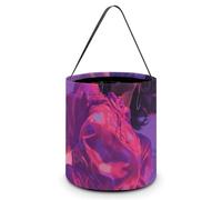 YKLBV [Dimensions : 20 x 21 x 18 cms] Sac fourre-tout d'Halloween violet et rose imprimé pour femme - Réutilisable pour les fêtes et les cadeaux