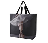 YKLBV Grand sac fourre-tout avec poignées Motif abeille pliable lavable résistant et imperméable, Danseuse de ballet, 40x40x16cm