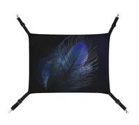 YKLBV Hamac respirant à motif de plumes pour animal domestique - Solution peu encombrante pour chats, chiens et petits animaux de compagnie - Confort n'importe où