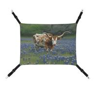 YKLBV Hamac respirant Bluebonnet Longhorn imprimé pour animal domestique - Solution peu encombrante pour chats, chiens et petits animaux de compagnie - Confort n'importe où