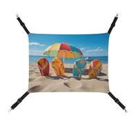 YKLBV Hamac respirant coloré imprimé balle de plage pour animal domestique - Solution peu encombrante pour chats, chiens et petits animaux de compagnie - Confort n'importe où