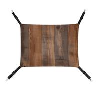 YKLBV Hamac respirant en bois marron imprimé pour animal domestique - Solution peu encombrante pour chats, chiens et petits animaux de compagnie - Confort n'importe où