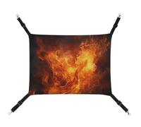YKLBV Hamac respirant imprimé flamme rugissante pour animal domestique - Solution peu encombrante pour chats, chiens et petits animaux de compagnie - Confort n'importe où