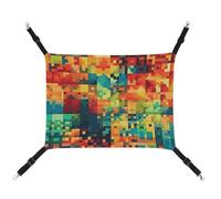 YKLBV Hamac respirant imprimé Pixel Art pour animal domestique - Solution peu encombrante pour chats, chiens et petits animaux de compagnie - Confort n'importe où