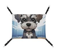 YKLBV Hamac respirant imprimé Schnauzer pour animal domestique - Solution peu encombrante pour chats, chiens et petits animaux de compagnie - Confort n'importe où