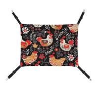 YKLBV Hamac respirant mignon coq imprimé poules pour animaux - Solution peu encombrante pour chats, chiens et petits animaux de compagnie - Confort n'importe où