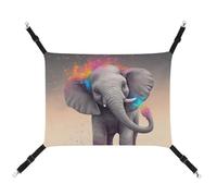 YKLBV Hamac respirant pour animal de compagnie imprimé éléphant de dessin animé - Solution peu encombrante pour chats, chiens et petits animaux de compagnie - Confort n'importe où