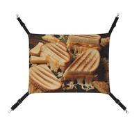 YKLBV Hamac respirant pour animaux de compagnie avec imprimé sandwich au fromage - Solution peu encombrante pour chats, chiens et petits animaux de compagnie - Confort n'importe où