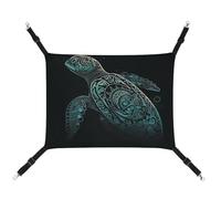 YKLBV Hamac respirant vert lumineux imprimé tortue de mer pour animal domestique - Solution peu encombrante pour chats, chiens et petits animaux de compagnie - Confort n'importe où