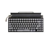 Yklhsocneg Clavier de machine à écrire rétro sans Bluetooth clavier USB mécanique punk touches pour PC de bureau PC/ordinateur portable/téléphone noir