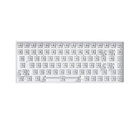 Yklhsocneg Clavier mécanique 84 touches remplaçable à chaud 3 modes Bluetooth 2.4G sans Kit de clavier mécanique personnalisé blanc
