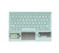 Yklhsocneg Clavier tactile sans rétroéclairé RVB Clavier transparent Bluetooth en cristal universel pour PC, vert