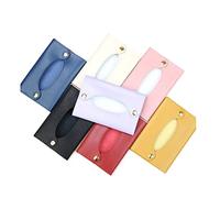 Yklhsocneg Lot de 7 à mouchoirs en cuir simples - Petite taille - Portable - Amovible