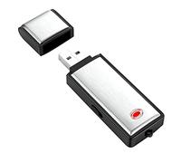Yklhsocneg Mini enregistreur vocal 16GB, enregistreur audio numérique USB de réduction du bruit pour conférence, interview, classe de réunion