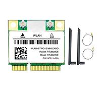 Yklhsocneg RTL8822CE Carte WiFi+2XAntenne 1200Mbps 2.4G+5Ghz 802.11AC Réseau Mini PCIe BT 5.0 Soutien Ordinateur Portable/PC /11
