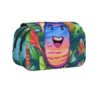 YKLJG I Love Alpagas Trousse à crayons avec 2 compartiments zippés, grande capacité pour l'école, les voyages et le bureau, Hello Hawaii, Taille unique, Cartable