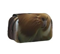 YKLJG I Love Alpagas Trousse à crayons avec 2 compartiments zippés, grande capacité pour l'école, les voyages et le bureau, Cobaye, Taille unique, Cartable