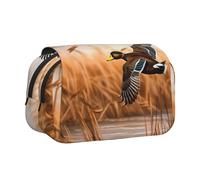 YKLJG Jolie trousse à crayons avec 2 compartiments zippés, grande capacité pour l'école, les voyages et le bureau, Chasse Flying Wild Duck 4, Taille unique, Cartable