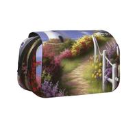 YKLJG Jolie trousse à crayons avec 2 compartiments zippés, grande capacité pour l'école, les voyages et le bureau, Vert écume de mer, Taille unique, Cartable