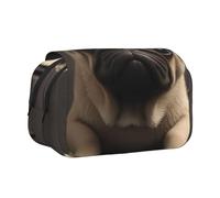 YKLJG Jolie trousse à crayons avec 2 compartiments zippés, grande capacité pour l'école, les voyages et le bureau, Joli carlin., Taille unique, Cartable
