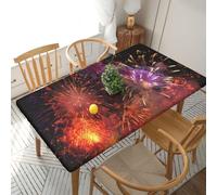 YKLJG Nappe de table rectangulaire imperméable lavable motif explosion feu d'artifice 1,5 m 76 x 152 cm