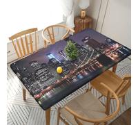 YKLJG Nappe imprimée New York Night - 1,5 m - 76 x 152 cm - Rectangulaire - Imperméable - Lavable - Protection pour tables de salle à manger