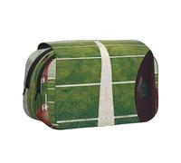 YKLJG Trousse à crayons à rabat avec 2 compartiments zippés, grande capacité pour l'école, les voyages et le bureau, Ballon de football, Taille unique, Cartable