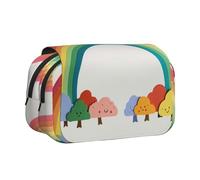 YKLJG Trousse à crayons avec 2 compartiments à fermeture éclair - Grande capacité - Pour l'école, les voyages et le bureau, Petit arc-en-ciel., Taille unique, Cartable