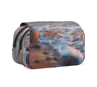 YKLJG Trousse à crayons avec 2 compartiments à fermeture éclair - Grande capacité - Pour l'école, les voyages et le bureau, Plage Maui Hawaii Sunset Sea Waves Clouds, Taille unique, Cartable