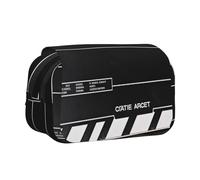 YKLJG Trousse à crayons avec 2 compartiments à fermeture éclair - Grande capacité - Pour l'école, les voyages et le bureau, Classic Movie Clapboard Noir 1, Taille unique, Cartable