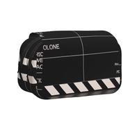 YKLJG Trousse à crayons avec 2 compartiments à fermeture éclair - Grande capacité - Pour l'école, les voyages et le bureau, Classic Movie Clapboard Noir 2, Taille unique, Cartable