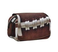 YKLJG Trousse à crayons avec 2 compartiments à fermeture éclair - Grande capacité - Pour l'école, les voyages et le bureau, Lacets de football américain., Taille unique, Cartable