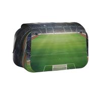 YKLJG Trousse à crayons avec 2 compartiments à fermeture éclair - Grande capacité - Pour l'école, les voyages et le bureau, Stadium Football Satdium Field Light Night, Taille unique, Cartable