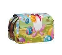 YKLJG Trousse à crayons avec 2 compartiments à fermeture éclair - Grande capacité - Pour l'école, les voyages et le bureau, Vacances du festival de printemps, Taille unique, Cartable