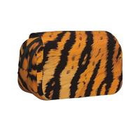 YKLJG Trousse à crayons avec 2 compartiments à fermeture éclair - Grande capacité - Pour l'école, les voyages et le bureau, Motif rayé tigre, Taille unique, Cartable