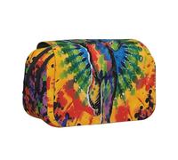 YKLJG Trousse à crayons avec 2 compartiments à fermeture éclair - Grande capacité - Pour l'école, les voyages et le bureau, Dancing Tie Dye, Taille unique, Cartable