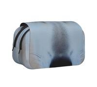 YKLJG Trousse à crayons avec 2 compartiments à fermeture éclair - Grande capacité - Pour l'école, les voyages et le bureau, Blue Eyes Wolf, Taille unique, Cartable