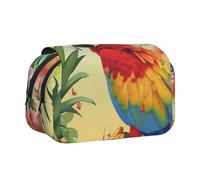 YKLJG Trousse à crayons avec 2 compartiments à fermeture éclair - Grande capacité - Pour l'école, les voyages et le bureau, Perroquet Ananas Oiseau, Taille unique, Cartable
