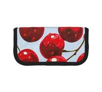 YKLJG Trousse à crayons avec impression mathématiques pour l'école et le bureau, Cerises rouges., One Size, Trousse de maquillage