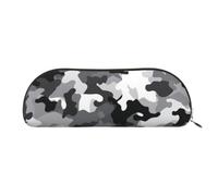 YKLJG Trousse à crayons en cuir - Motif camouflage - Avec fermeture éclair dorée - En PVC - Semi-circulaire - Pour l'école, le bureau, les voyages, or, Einheitsgröße, Trousse de maquillage