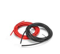 YKMYXZ， 1 paire de connecteurs solaires, câble d'extension for panneau solaire, câble en cuivre rouge et noir 6 mm², 4 mm², 2,5 mm², 10 AWG, 12 AWG, 14 AWG(12 Awg 4mm2,15Meter)