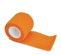 YKMYXZ, 1 rouleau de bandage de gaze 2,5/5/10 cm x 4,8 m, auto-adhésif, respirant, élastique, for la fixation des doigts, des poignets et des jambes(Orange,2.5cmX4.8m)