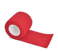 YKMYXZ, 1 rouleau de bandage de gaze 2,5/5/10 cm x 4,8 m, auto-adhésif, respirant, élastique, for la fixation des doigts, des poignets et des jambes(Gules,2.5cmX4.8m)