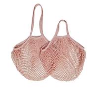 YKMYXZ, 1 Sac de Courses réutilisable, Sac en Filet Portable, Sac de Rangement for Fruits et légumes, Sac en Maille Pliable en Coton écologique, for fourre-Tout(Nude Pink 19,L 25x35x38cm)