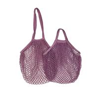 YKMYXZ, 1 Sac de Courses réutilisable, Sac en Filet Portable, Sac de Rangement for Fruits et légumes, Sac en Maille Pliable en Coton écologique, for fourre-Tout(Purple Pink 12,L 25x35x38cm)