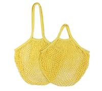 YKMYXZ, 1 Sac de Courses réutilisable, Sac en Filet Portable, Sac de Rangement for Fruits et légumes, Sac en Maille Pliable en Coton écologique, for fourre-Tout(Yellow 02,L 25x35x38cm)