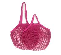 YKMYXZ, 1 Sac de Courses réutilisable, Sac en Filet Portable, Sac de Rangement for Fruits et légumes, Sac en Maille Pliable en Coton écologique, for fourre-Tout(Hot Pink 17,S 10x35x38cm)