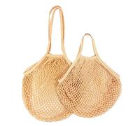 YKMYXZ, 1 Sac de Courses réutilisable, Sac en Filet Portable, Sac de Rangement for Fruits et légumes, Sac en Maille Pliable en Coton écologique, for fourre-Tout(Light Orange 18,S 10x35x38cm)